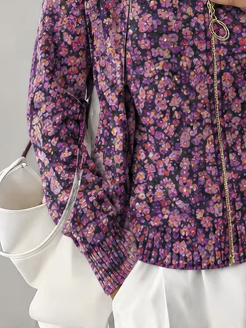 Marigold | Violet Meadow Zip Cardigan