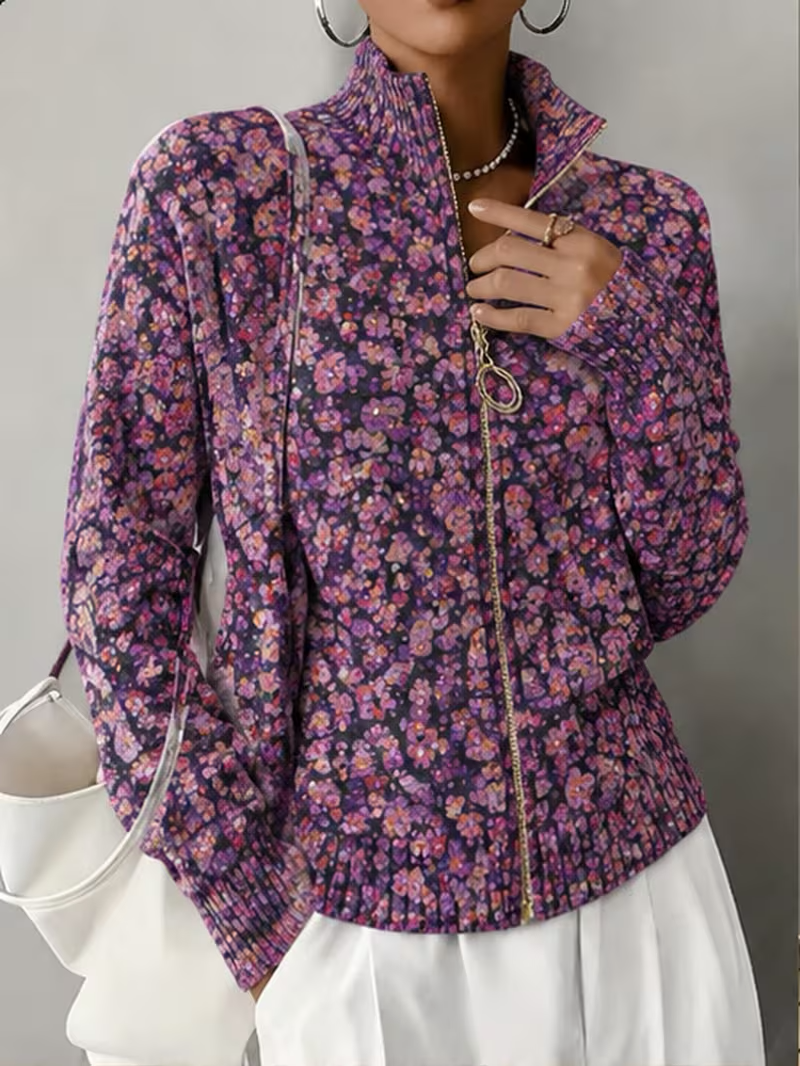 Marigold | Violet Meadow Zip Cardigan