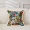 Violet Painted Chrysanthemum Cushion, oil-painting style floral tapestry