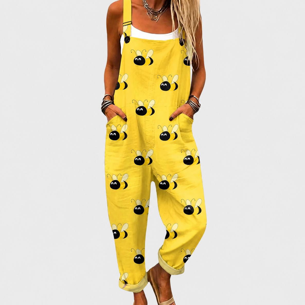 Alberta Yellow Bee Jumpsuit