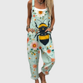 Adelaide Green Bee Flower Jumpsuit