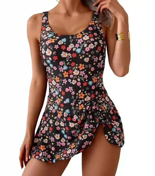 One Piece Tummy Control Tie Knot Swimsuit