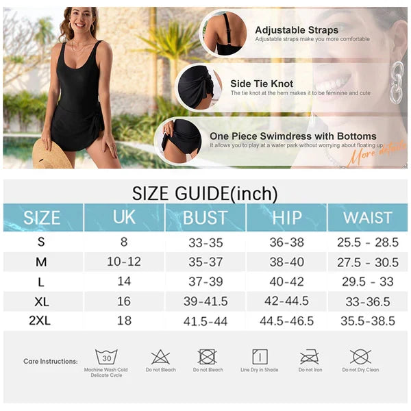 One Piece Tummy Control Tie Knot Swimsuit