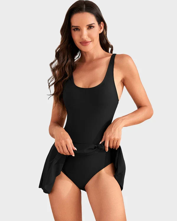 One Piece Tummy Control Tie Knot Swimsuit