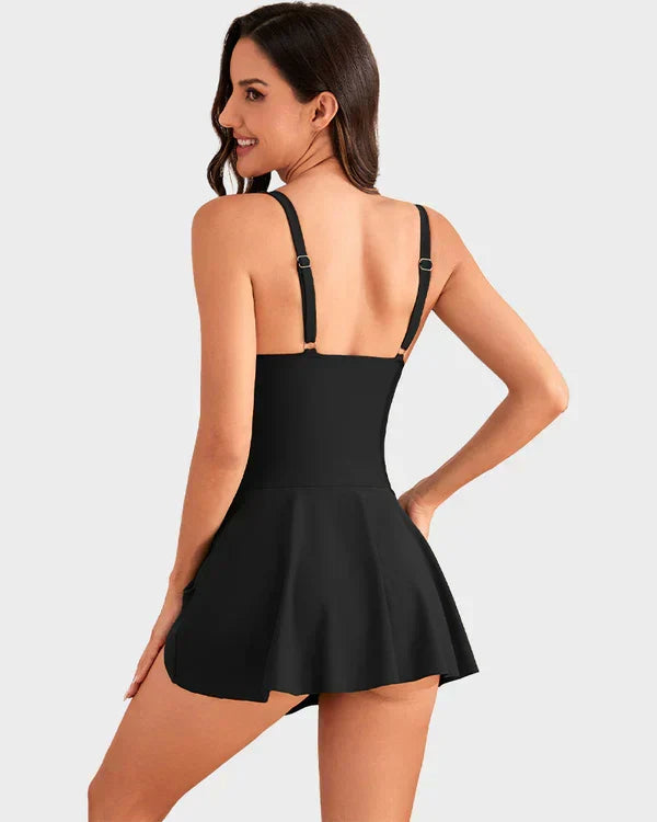 One Piece Tummy Control Tie Knot Swimsuit