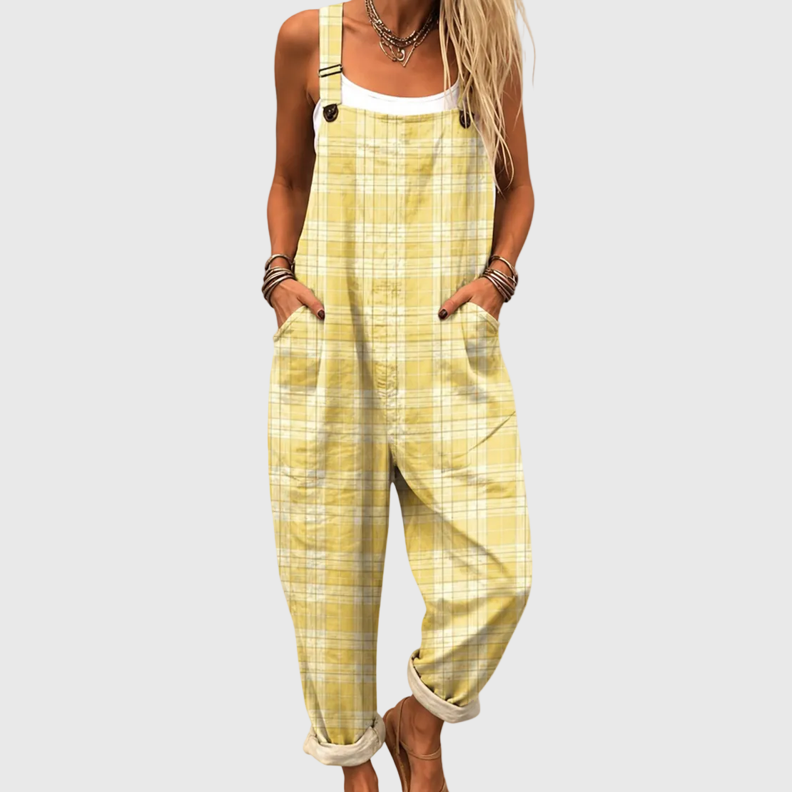 Griselda Yellow Scottish Jumpsuit