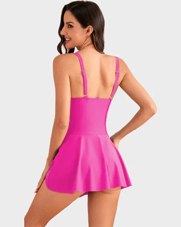 One Piece Tummy Control Tie Knot Swimsuit