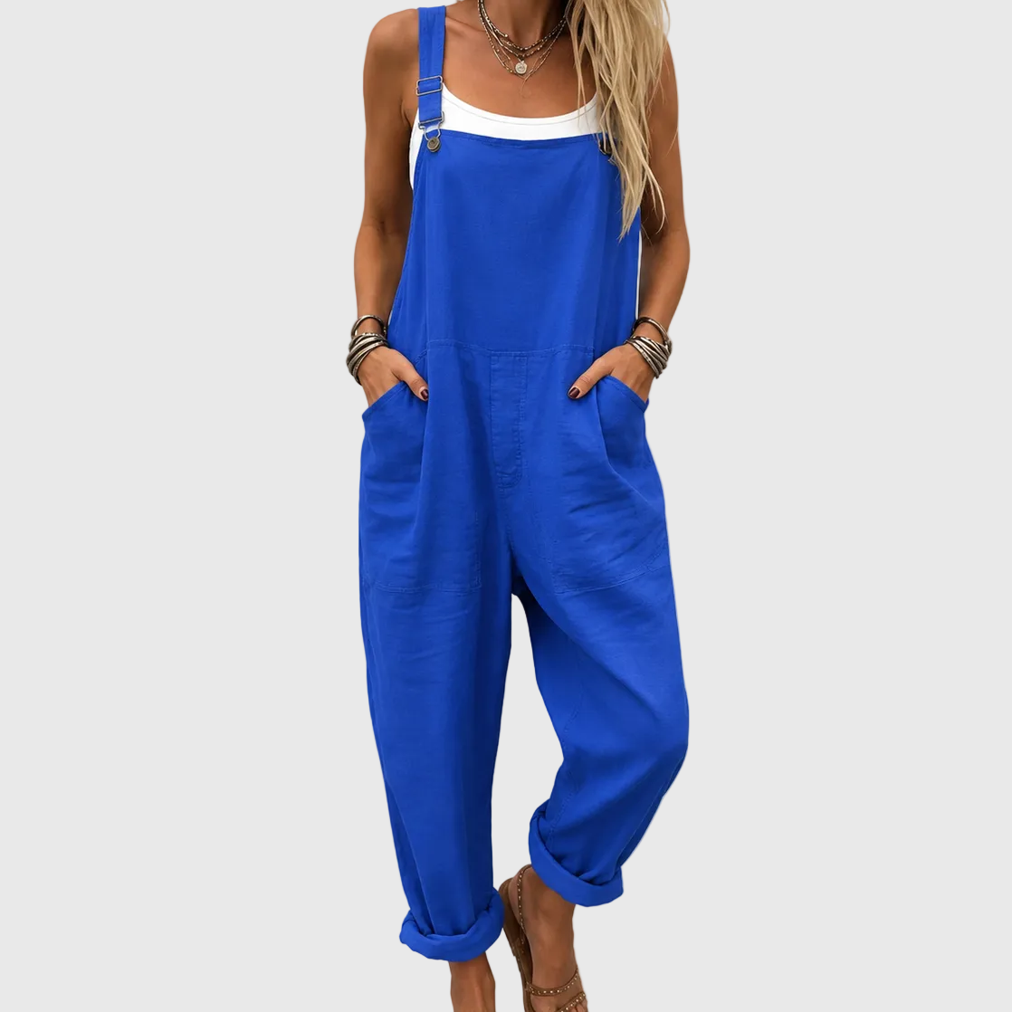 Rosalie Blue Casual Jumpsuit