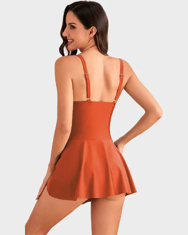 One Piece Tummy Control Tie Knot Swimsuit