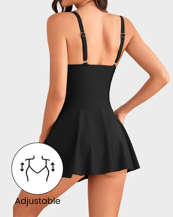 One Piece Tummy Control Tie Knot Swimsuit