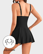 One Piece Tummy Control Tie Knot Swimsuit