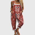 Sapphira Red Boho Elegant Jumpsuit