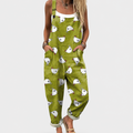 Beatrix Olive Green Hen Dungaree