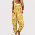 Sylvia Pale Yellow Bees Jumpsuit