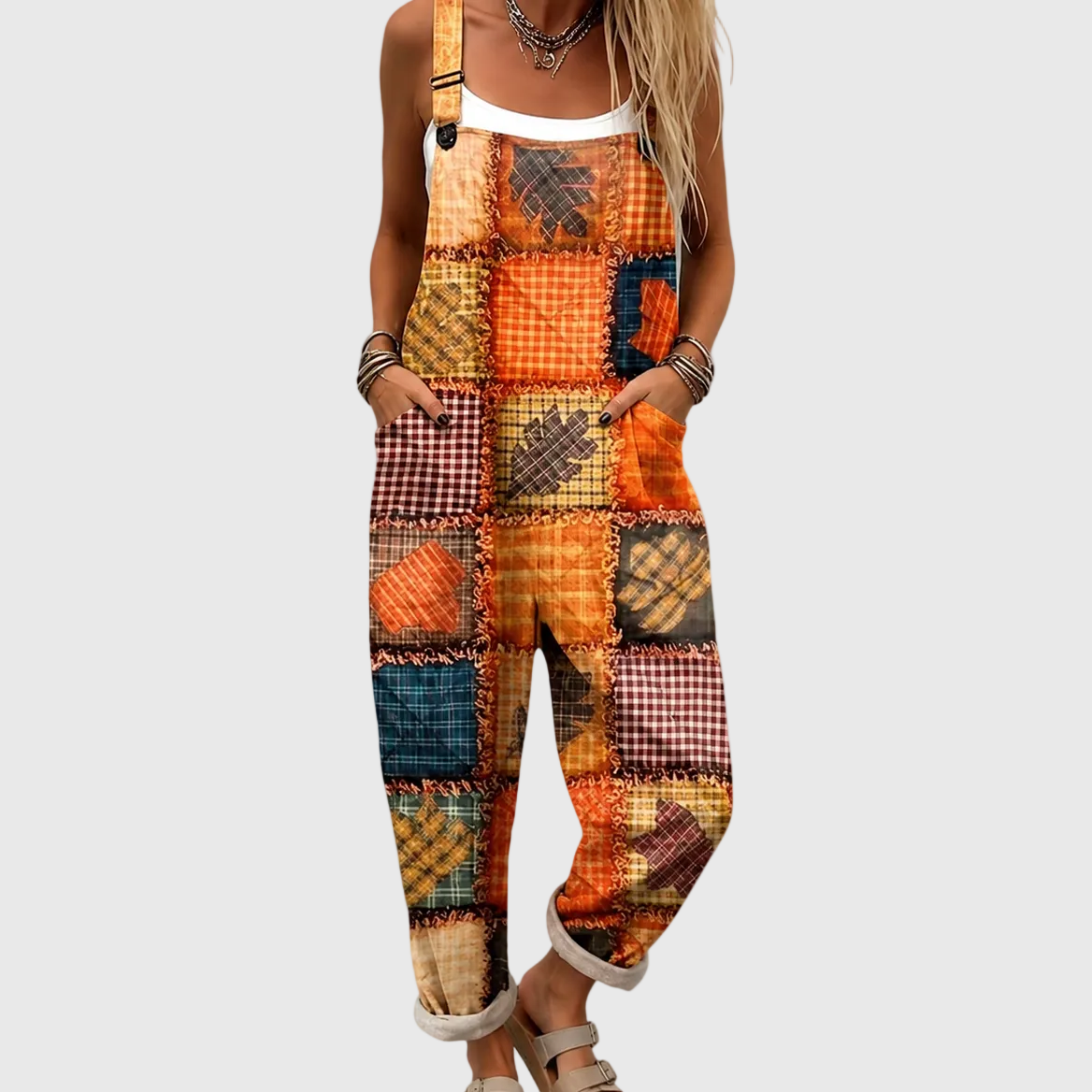 Gwyneth Rustic Patchwork Jumpsuit