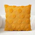 Clementine Lemon Tufted Cushion, mustard yellow cover with tufted lemon motifs