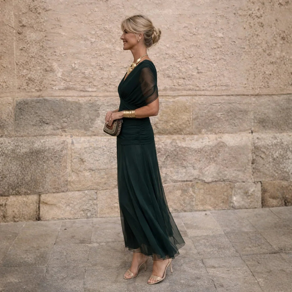 Ottoline Elegant Green Dress