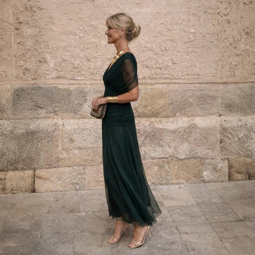 Ottoline Elegant Green Dress