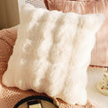 Blanche Faux Fur Cushion, soft white long-pile faux fur cover