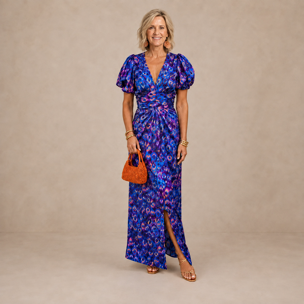 Griselda Pleated Sleeve Dress