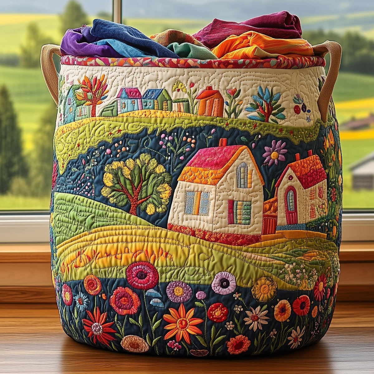 Wren | Twilight Village Cottage Laundry Basket