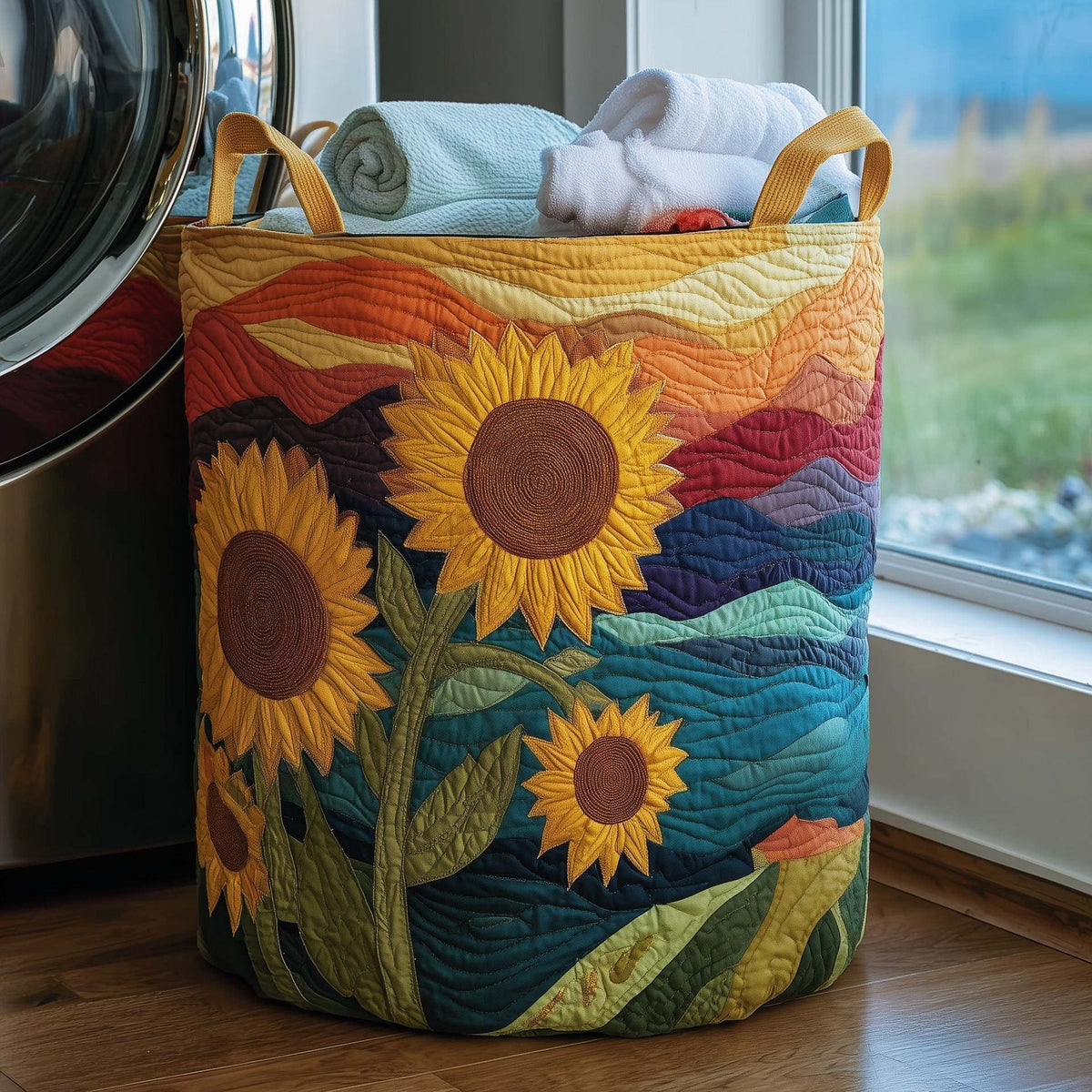 LAUNDRY BAG | Sunset Sunflower Field