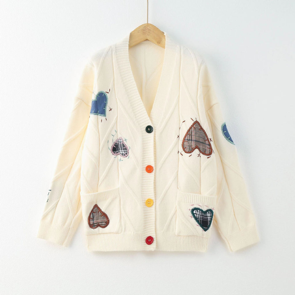 Beatrix | Heart Patch Cardigan