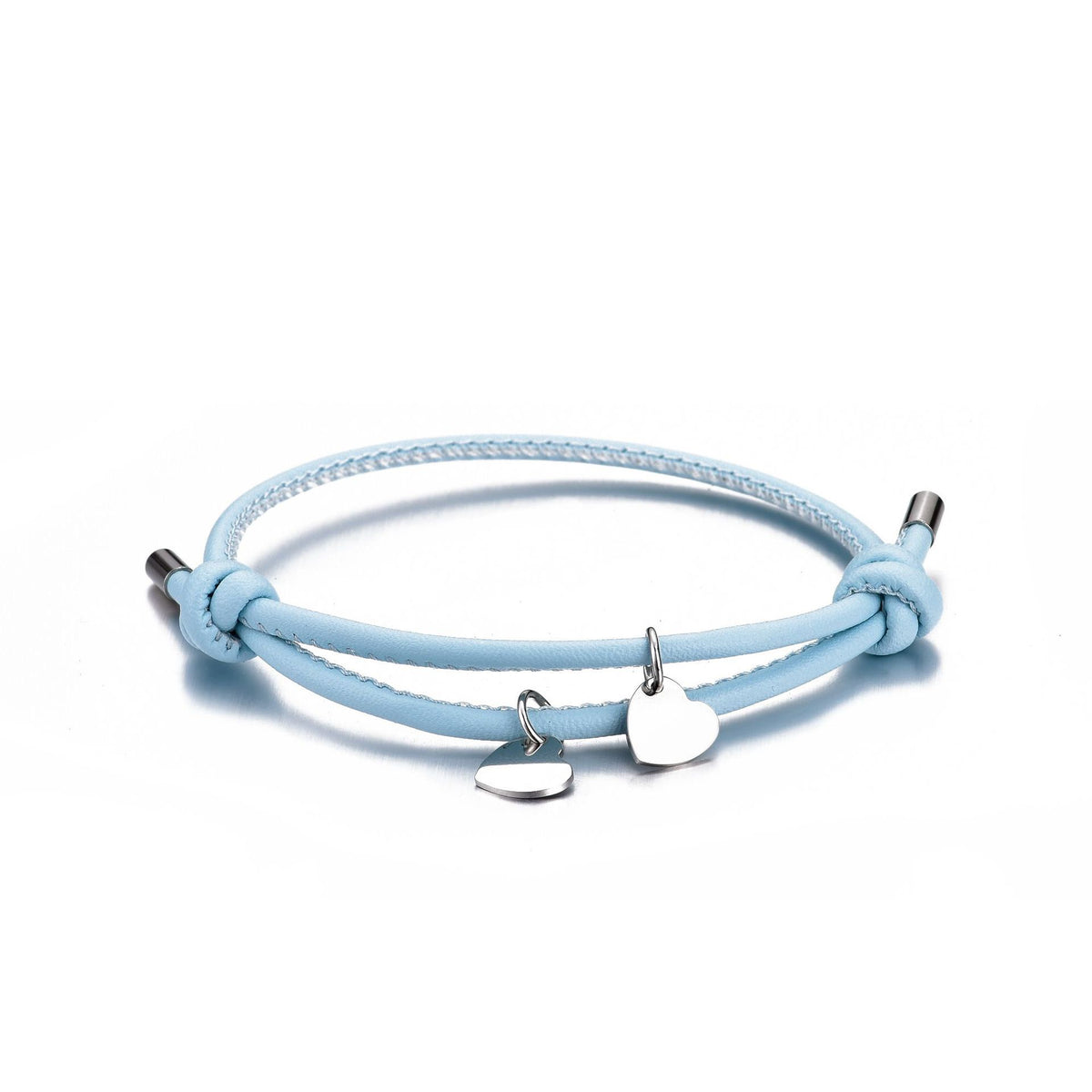 Lena Double Heart Leather Bracelet