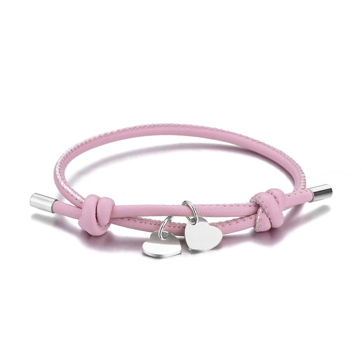 Lena Double Heart Leather Bracelet