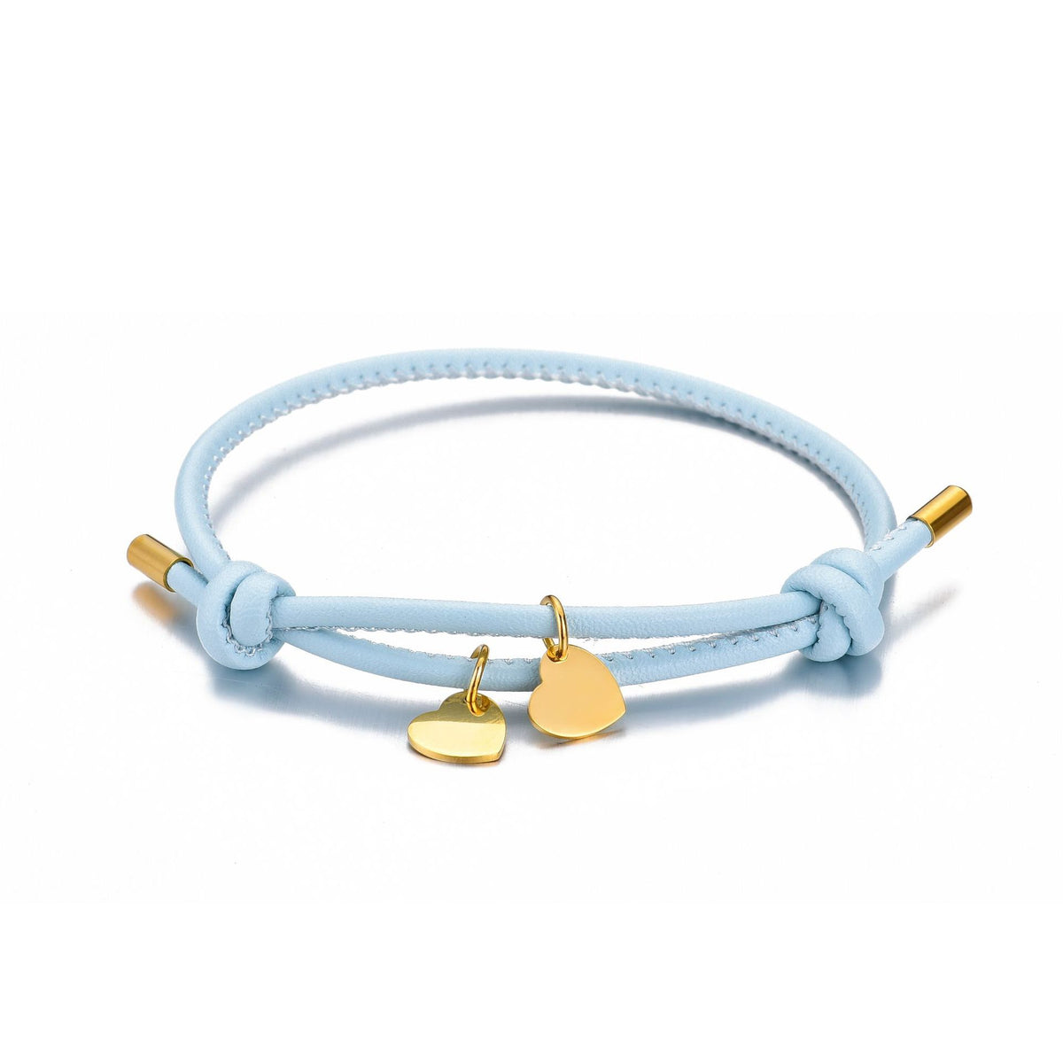 Lena Double Heart Leather Bracelet