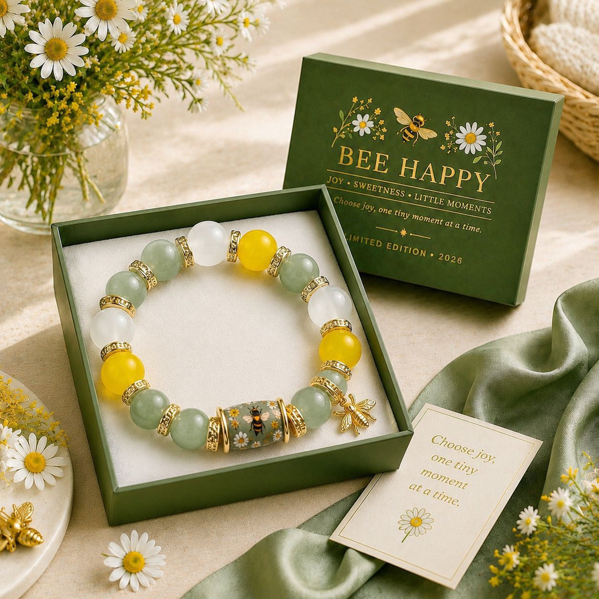 Bee Happy Gemstone Bracelet