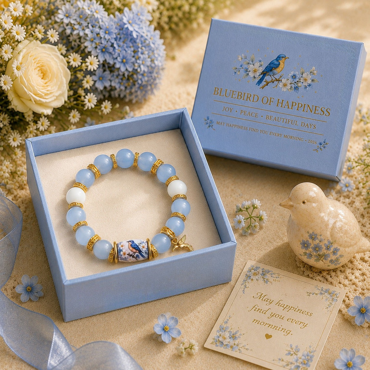 Bluebird of Happiness Gemstone Bracelet