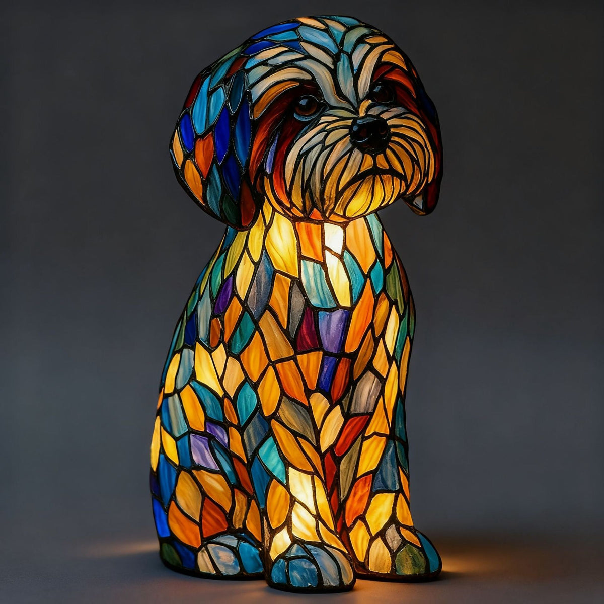 Gentle Companion | Shih Tzu Stained Resin Lamp