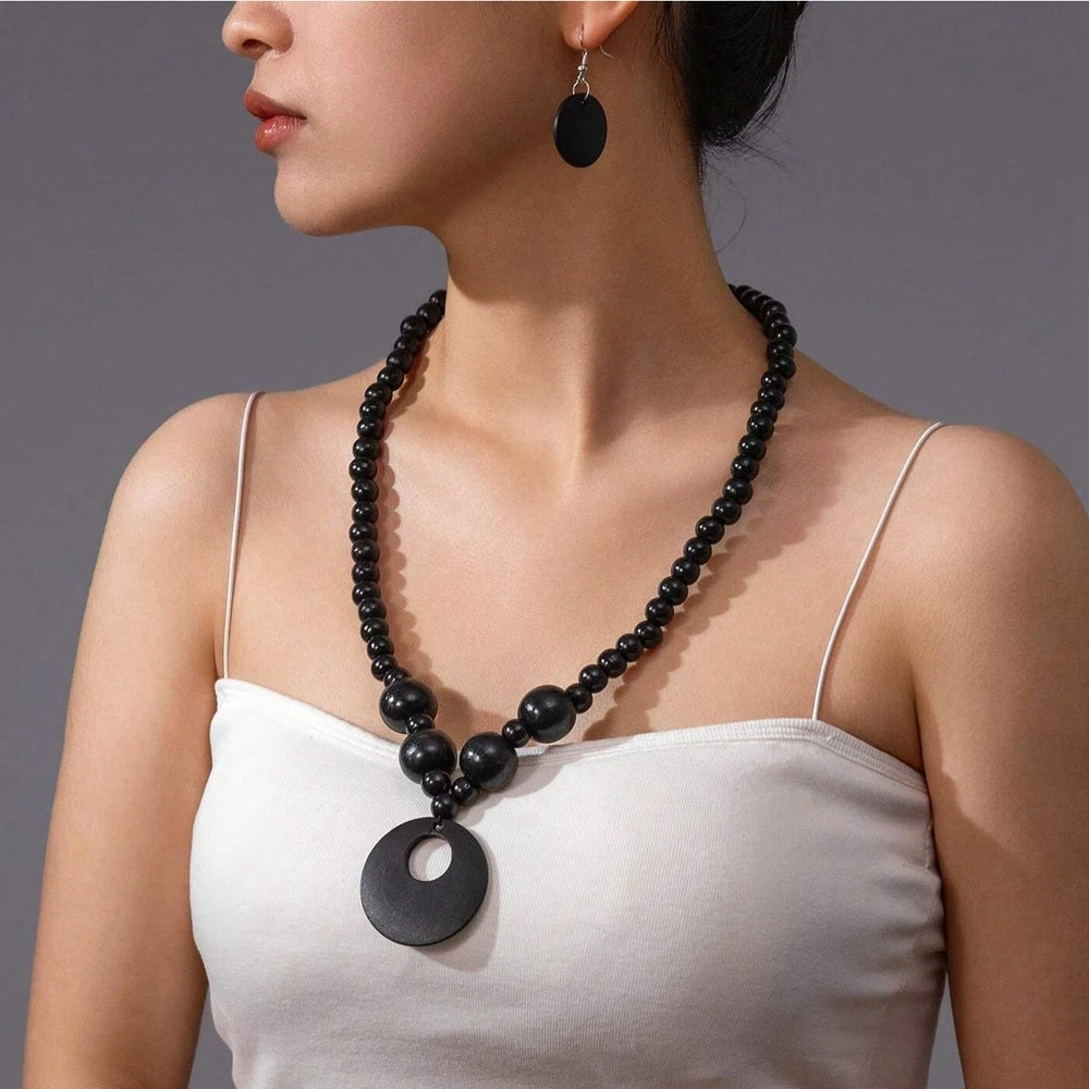 Nora Boho Wooden Pendant