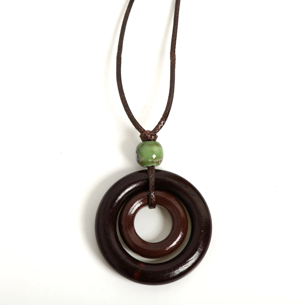 Iris Ceramic Pendant Necklace