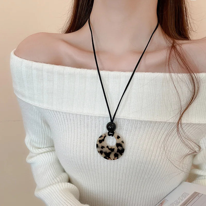 Eleanor Leopard Print Necklace