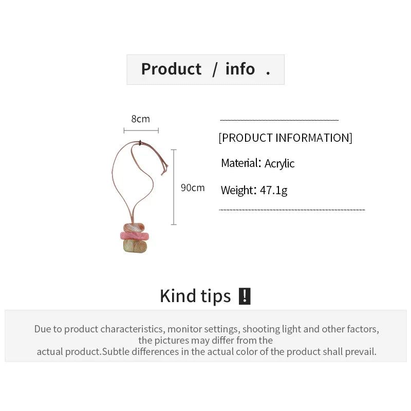 Florence Acrylic Pendant Necklace