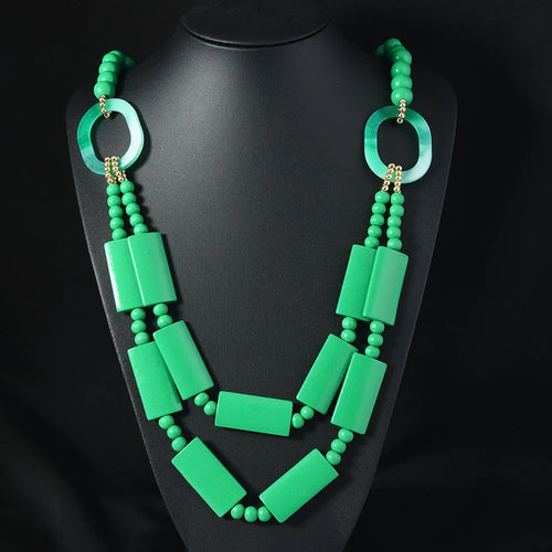 Agnes Wooden Geometric Necklace