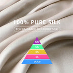 100% Natural Mulberry Silk Pillowcase With OEKO-TEX 22MM Front In 100% Silk & Back in Lenzing Tencel Fabric, 1 Pack