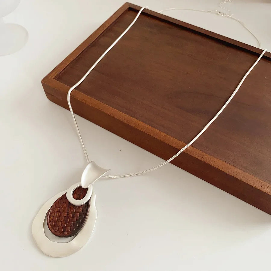 Marjorie Wooden Chip Necklace