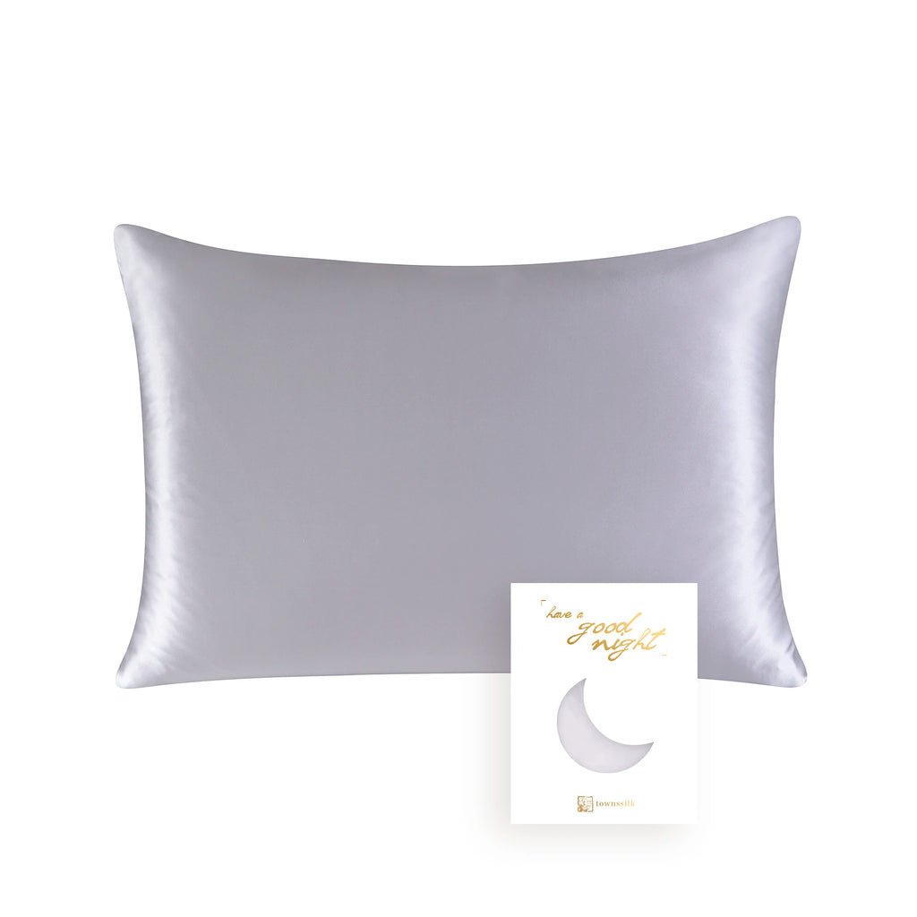 100% Natural Mulberry Silk Pillowcase With OEKO-TEX 22MM Front In 100% Silk & Back in Lenzing Tencel Fabric, 1 Pack