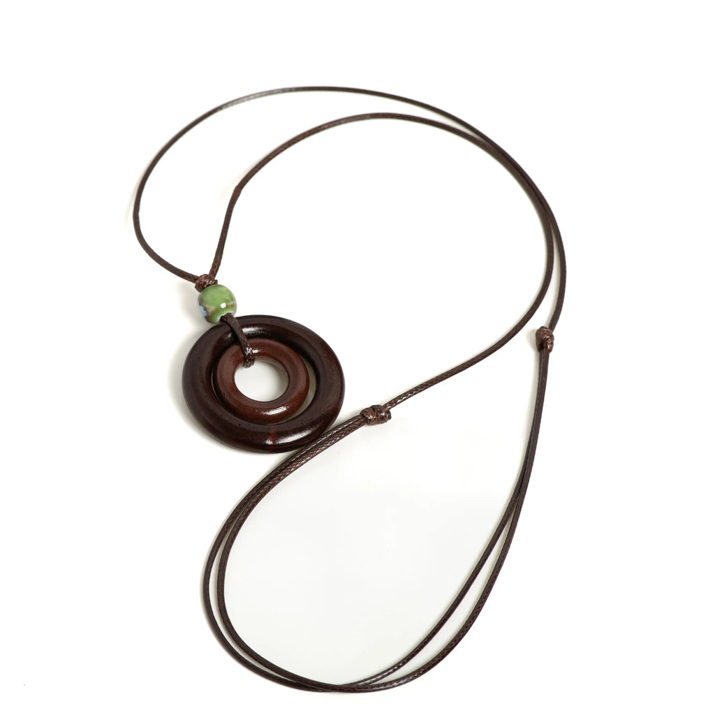 Iris Ceramic Pendant Necklace
