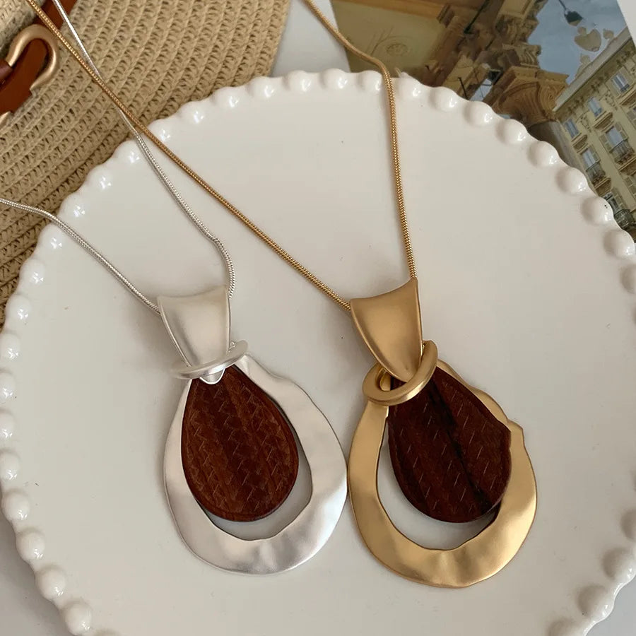Marjorie Wooden Chip Necklace