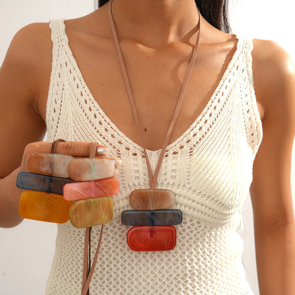 Florence Acrylic Pendant Necklace