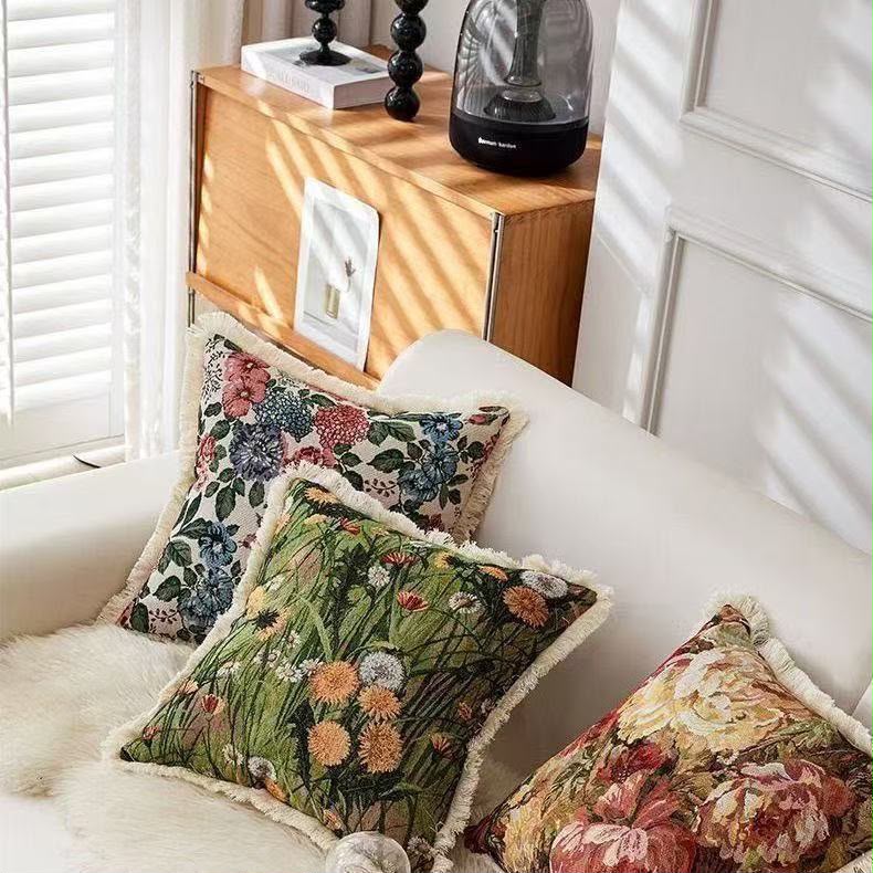 Violet | Painted Chrysanthemum Cushion