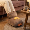 Duckling electric foot warmer boot in use