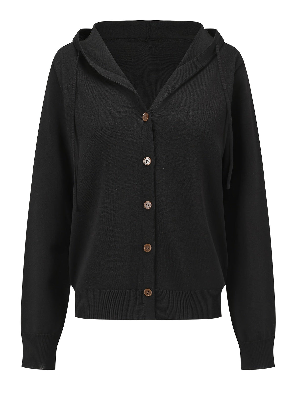 Edith | Black Hooded Cardigan