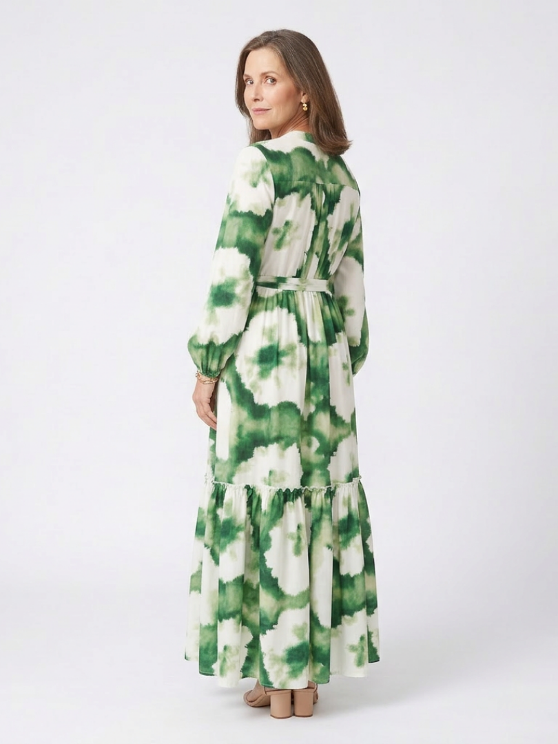 Agnes Floral Tie-Waist Tiered Maxi Dress