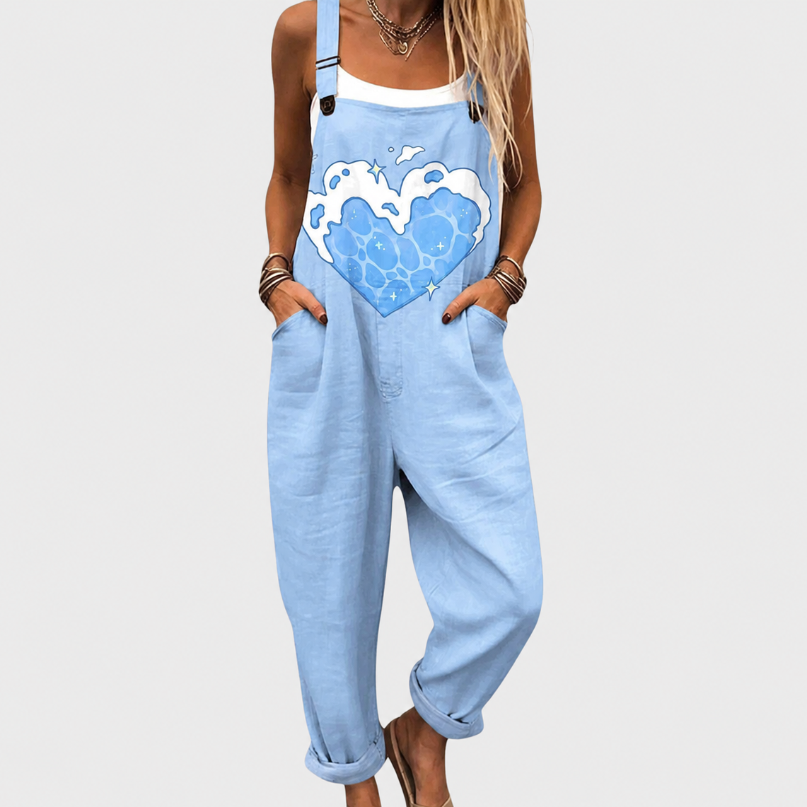 Minerva Blue Heart Jumpsuit