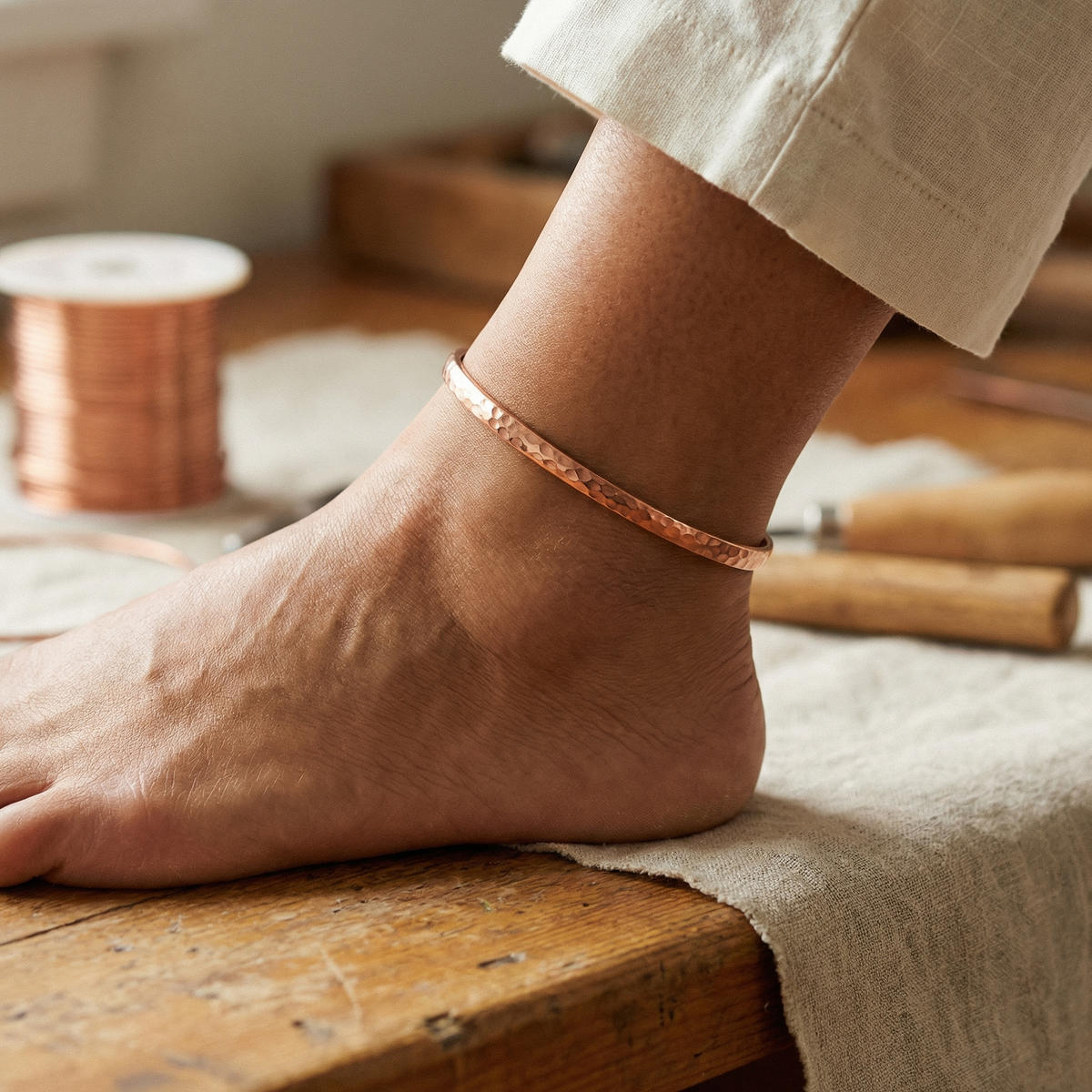 Stag | Copper Anklet